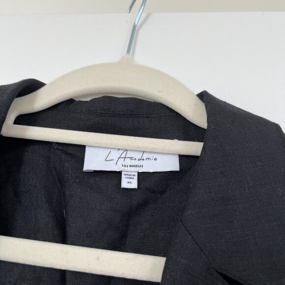 NEW Black Linen Midi Dress Top and Skirt Set - Picture 3 of 8